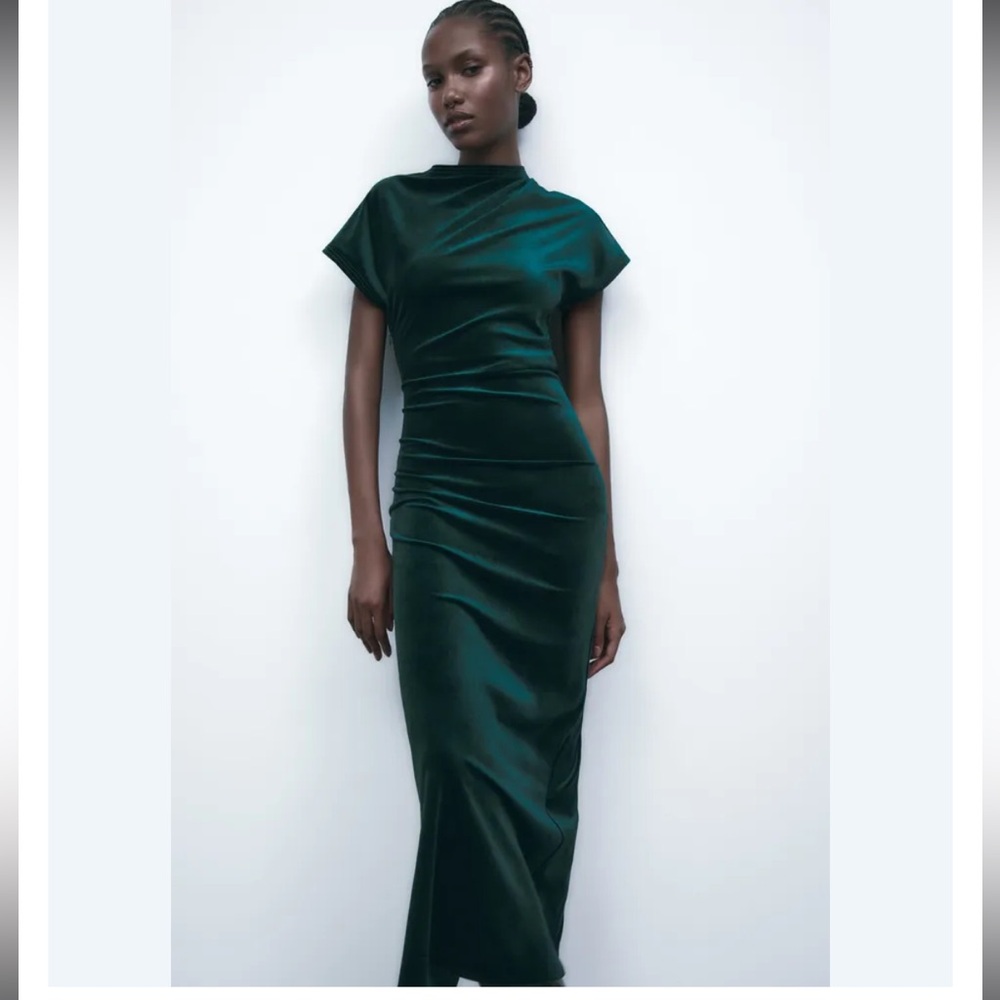 Zara Dark Green Maxi Dress